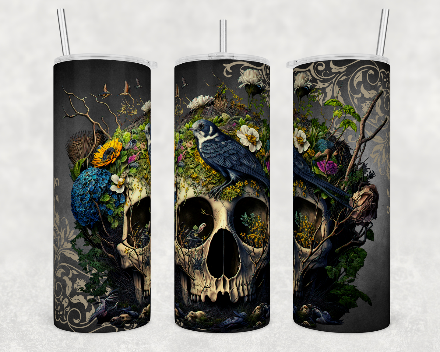 skull design tumblers 20oz