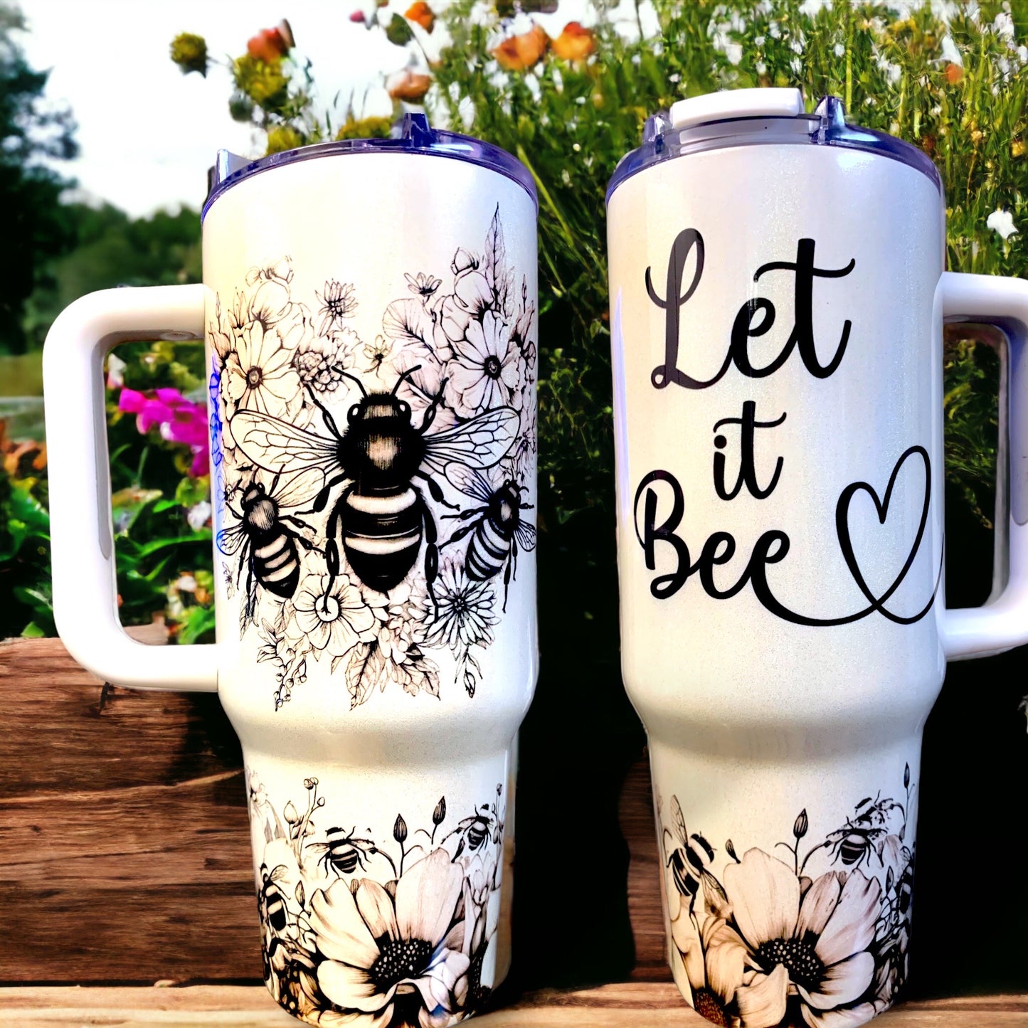 Custom 40oz handle tumblers