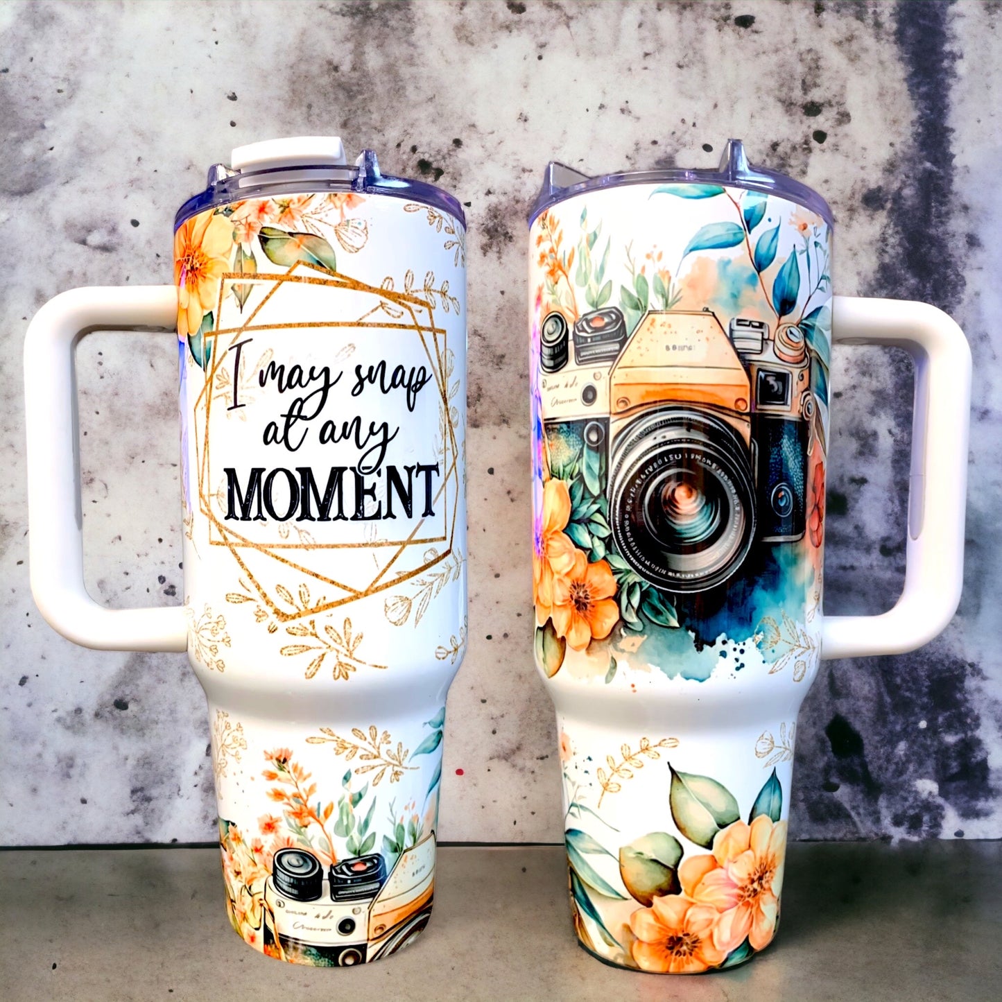 Custom 40oz handle tumblers