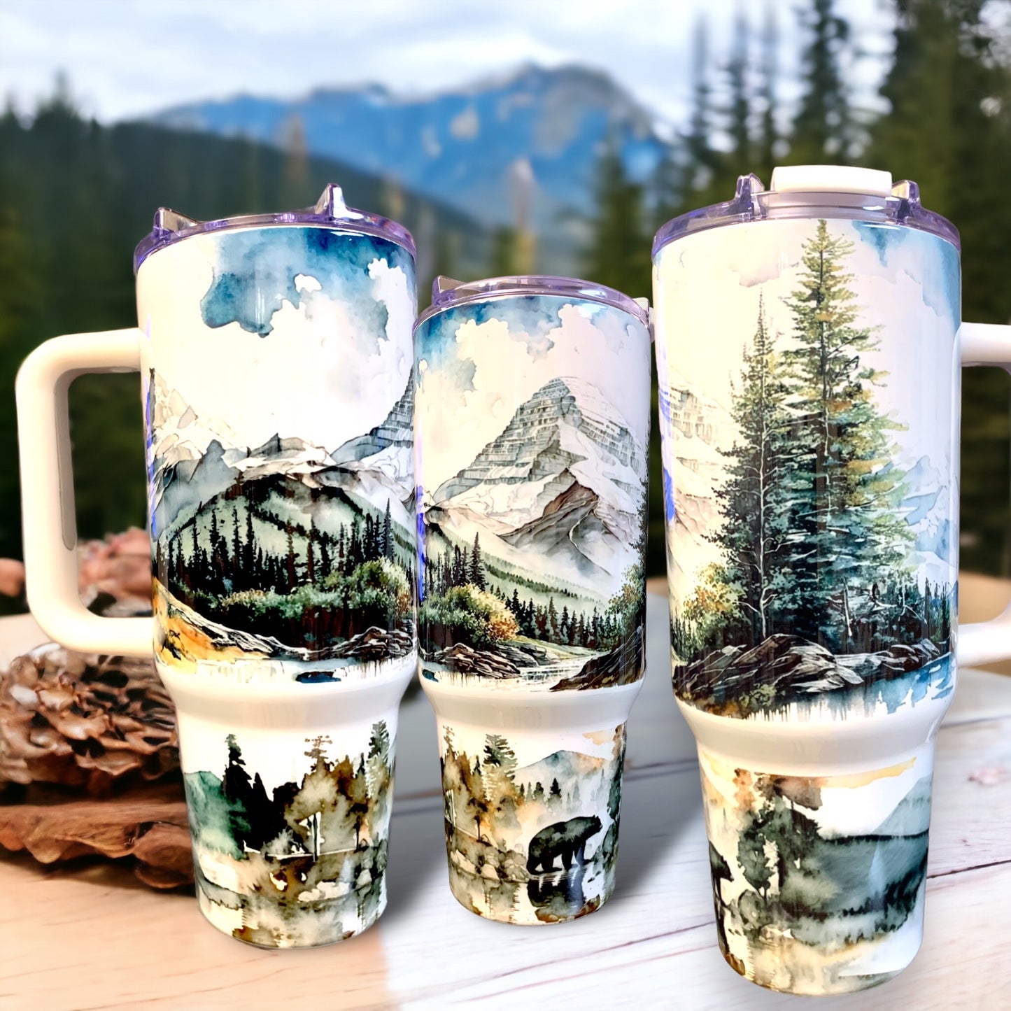 Custom 40oz handle tumblers