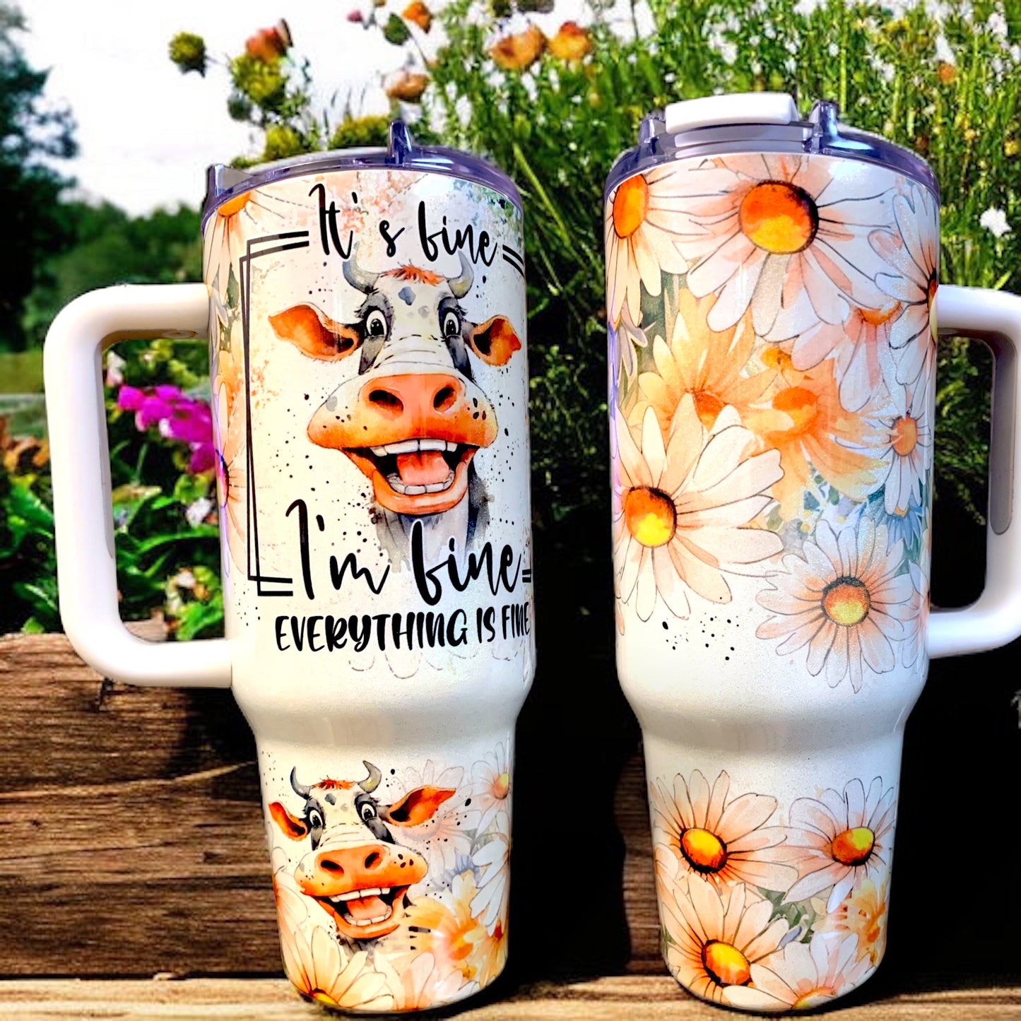 Custom 40oz handle tumblers