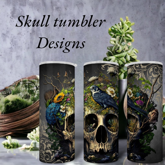 skull design tumblers 20oz