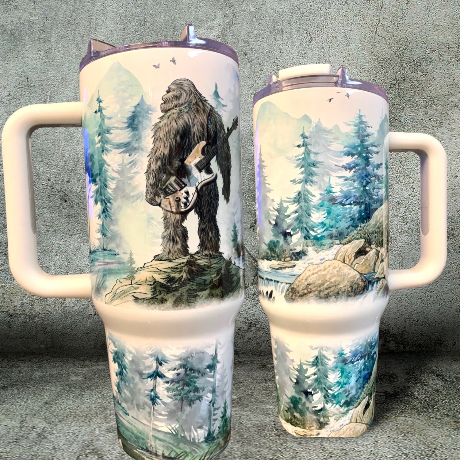 Custom 40oz handle tumblers  stay strong live