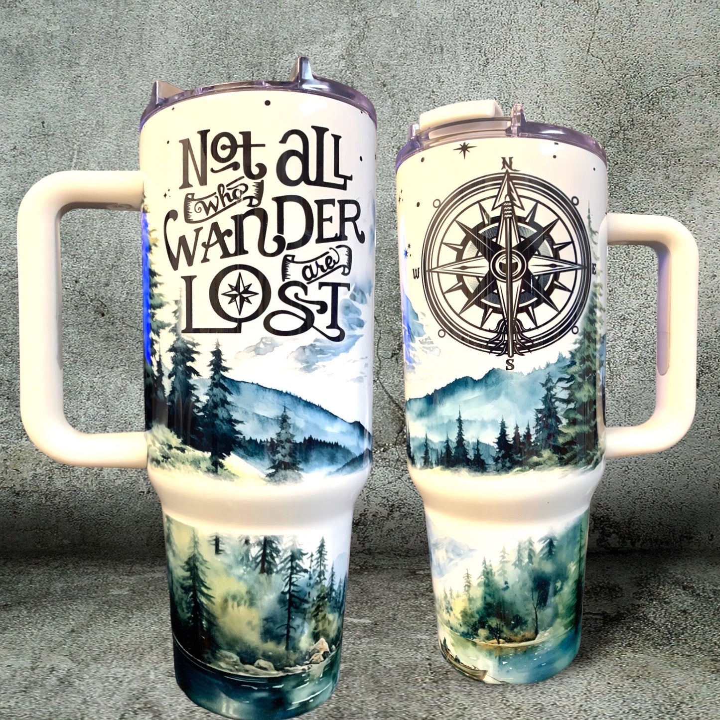 Custom 40oz handle tumblers