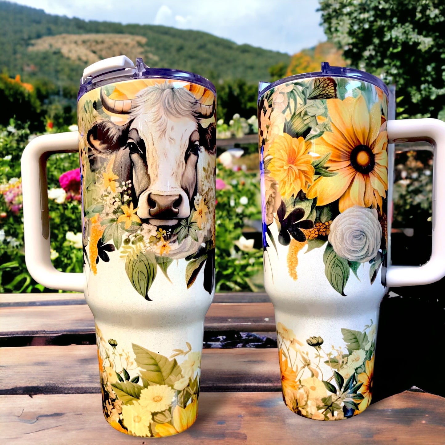 Custom 40oz handle tumblers
