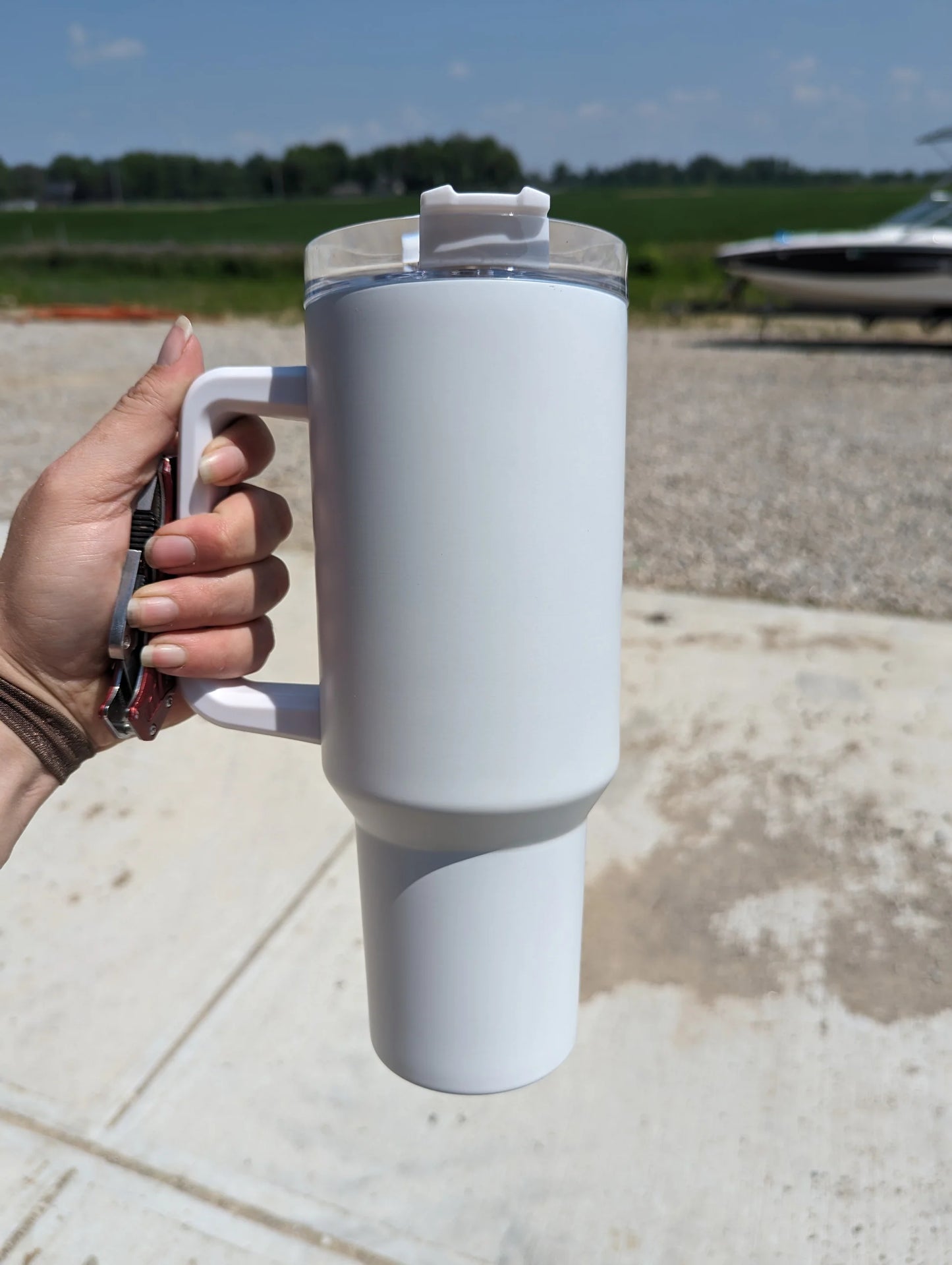 Custom 40oz handle tumblers